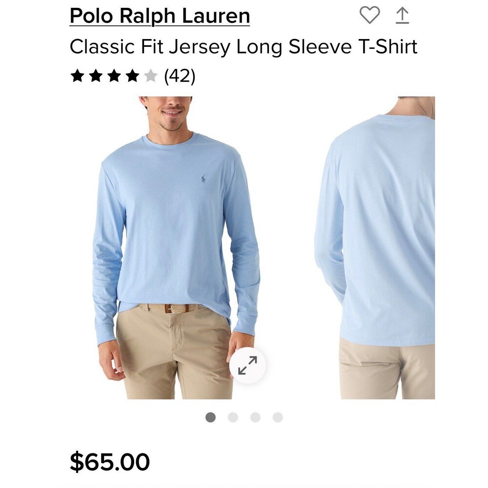 Polo Ralph Lauren Classic Fit Jersey Long Sleeved T-Shirt Sz. XXL Blue